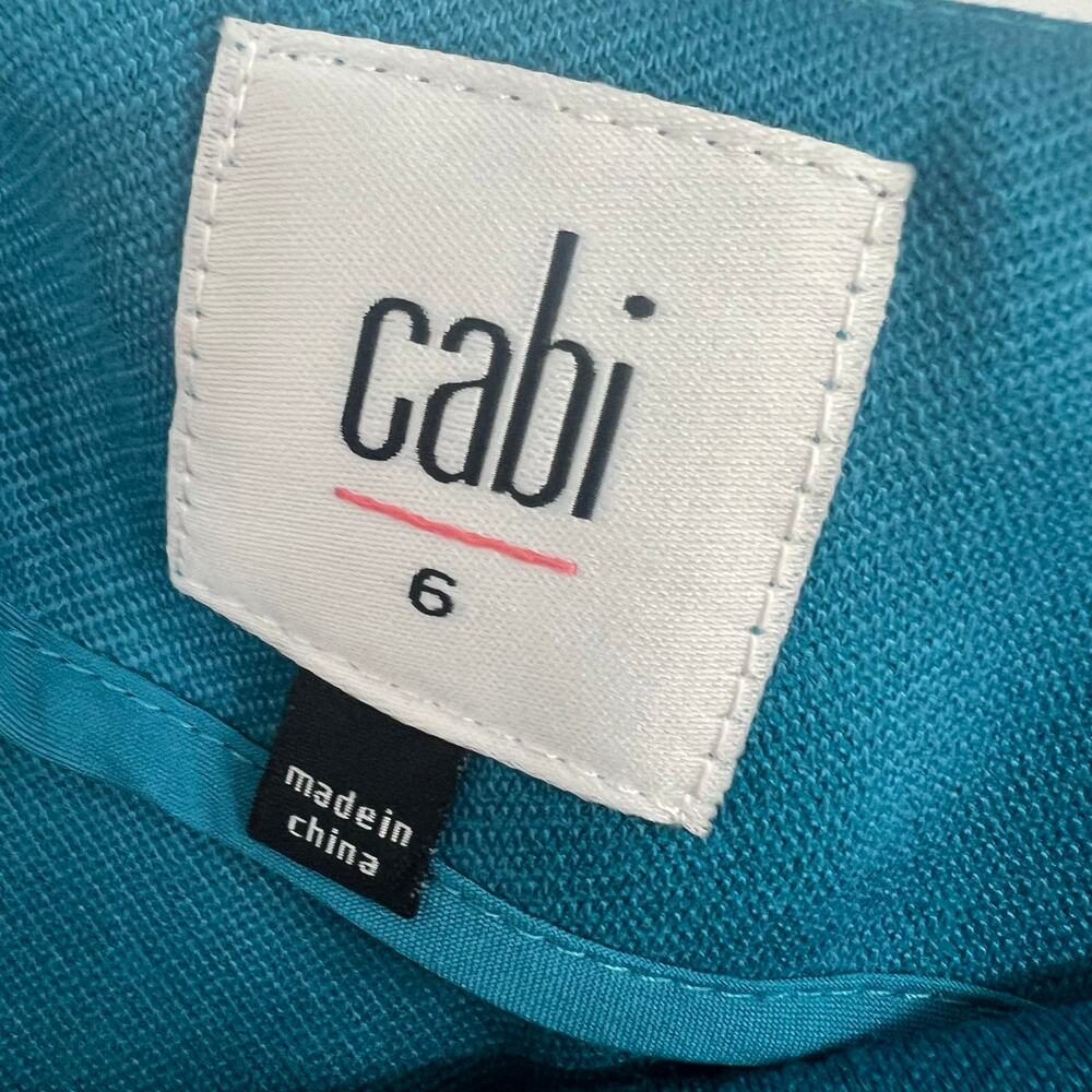 Cabi Sigourney Pencil Skirt Women's Sze 6 Pacific Blue Vented Stretch Style 3220 - Picture 5 of 7